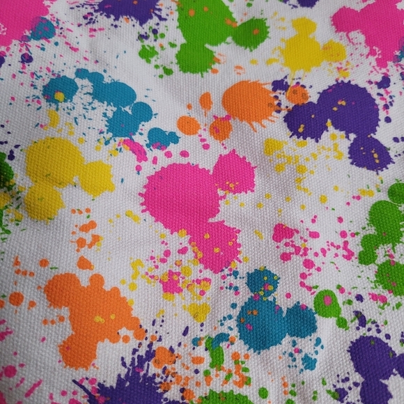Walt Disney World Mickey Mouse Splatter Paint Purse Bag - Picture 2 of 11